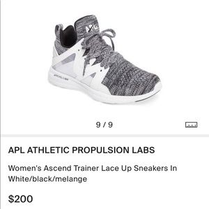 APL Women's Ascend Trainer Lace Up Sneakers - White/Black